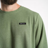 Woven Patch Long Sleeve Waffle Tee